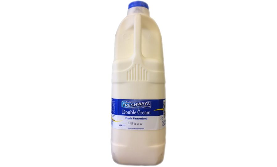 Fresh Double Cream 2 Litre Bottle