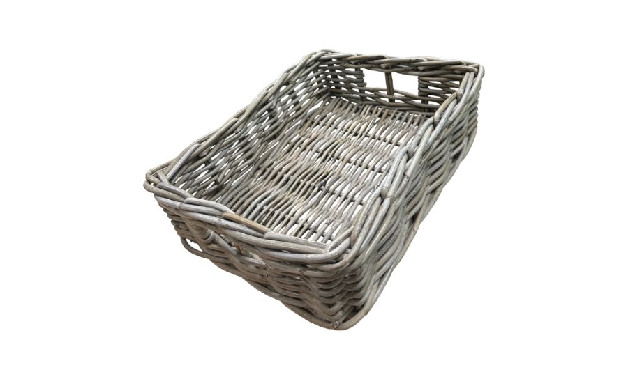 Rectangular Rattan Wicker Fruit and Snack Empty Medium Basket