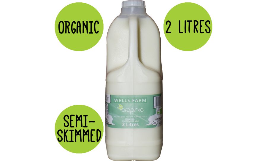 Organic Semi Skimmed Milk 2 Litre