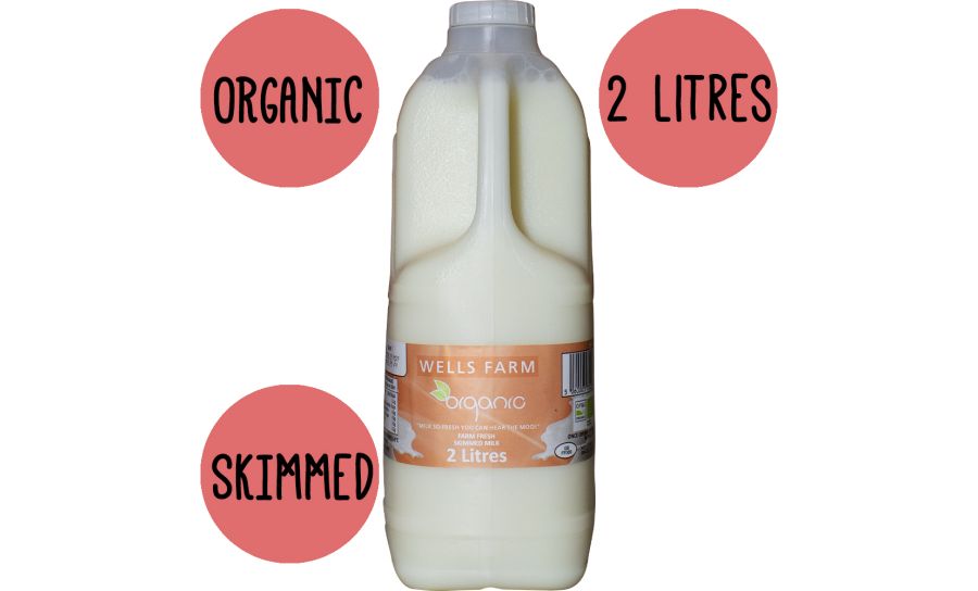 Organic Skimmed Milk 2 Litre