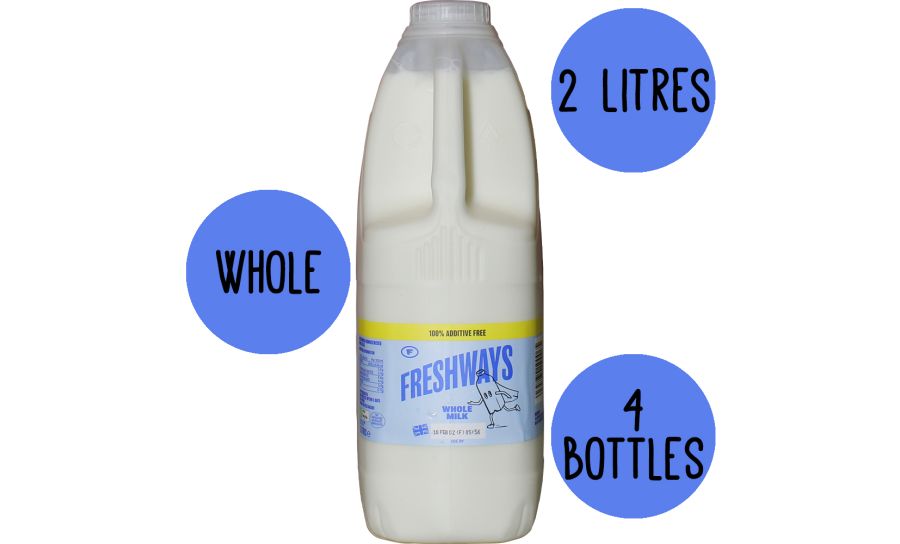 Whole Milk 4 x 2 Litre