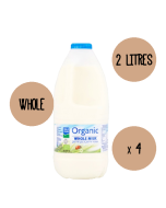 Organic Whole Milk 4 X 2LTR