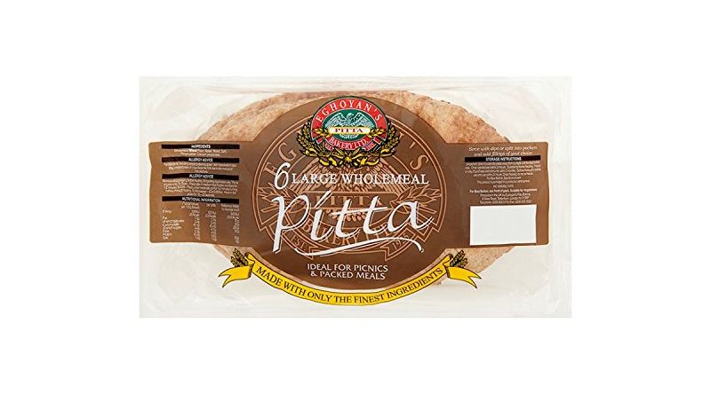 Eghoyans 6 Large Wholemeal Pitta Breads