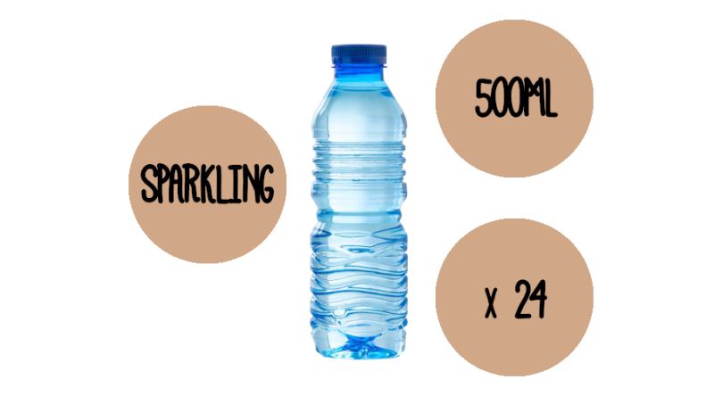 Sparkling Water Plastic Bottles 500ml x 24